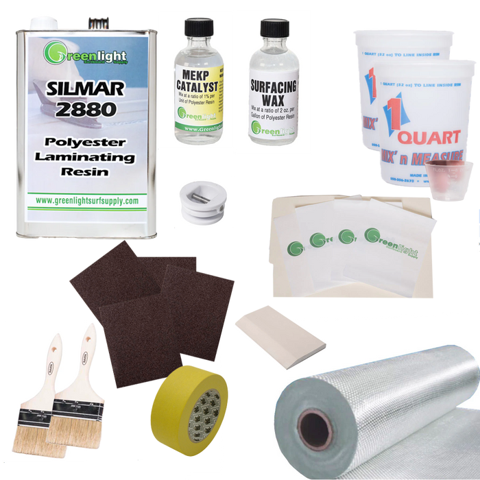 Beginner Surfboard Fiberglassing Kit with Polyester Resin