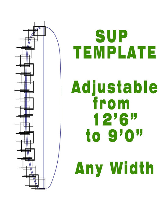 Stand Up Paddleboard Outline Template