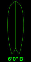 Surfboard Outline Templates 6'0" - 6'11"