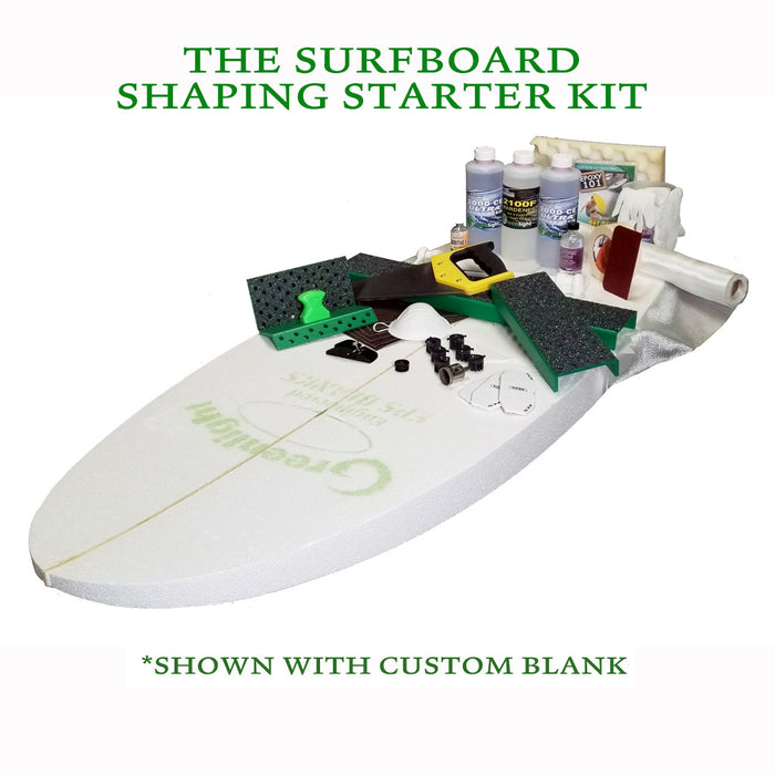 What's included in the Greenlight Surfboard Shaping Starter Kits?