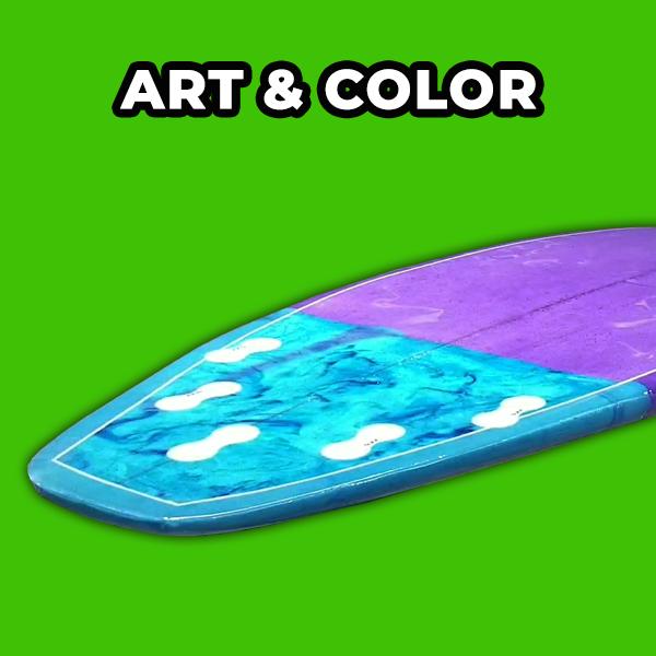 Surfboard Art, color, and graphics supplies