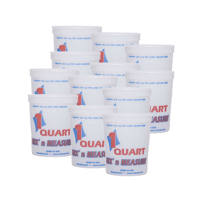 Plastic Graduated Mixing Bucket - 1 Quart