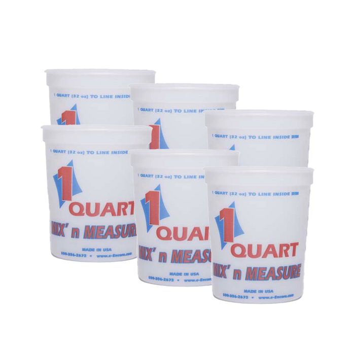 Plastic Graduated Mixing Bucket - 1 Quart