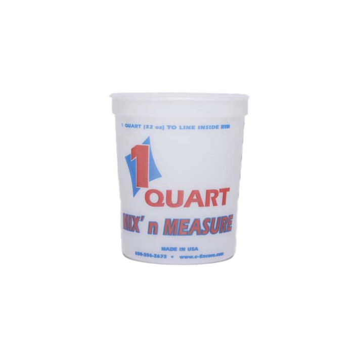 Plastic Graduated Mixing Bucket - 1 Quart