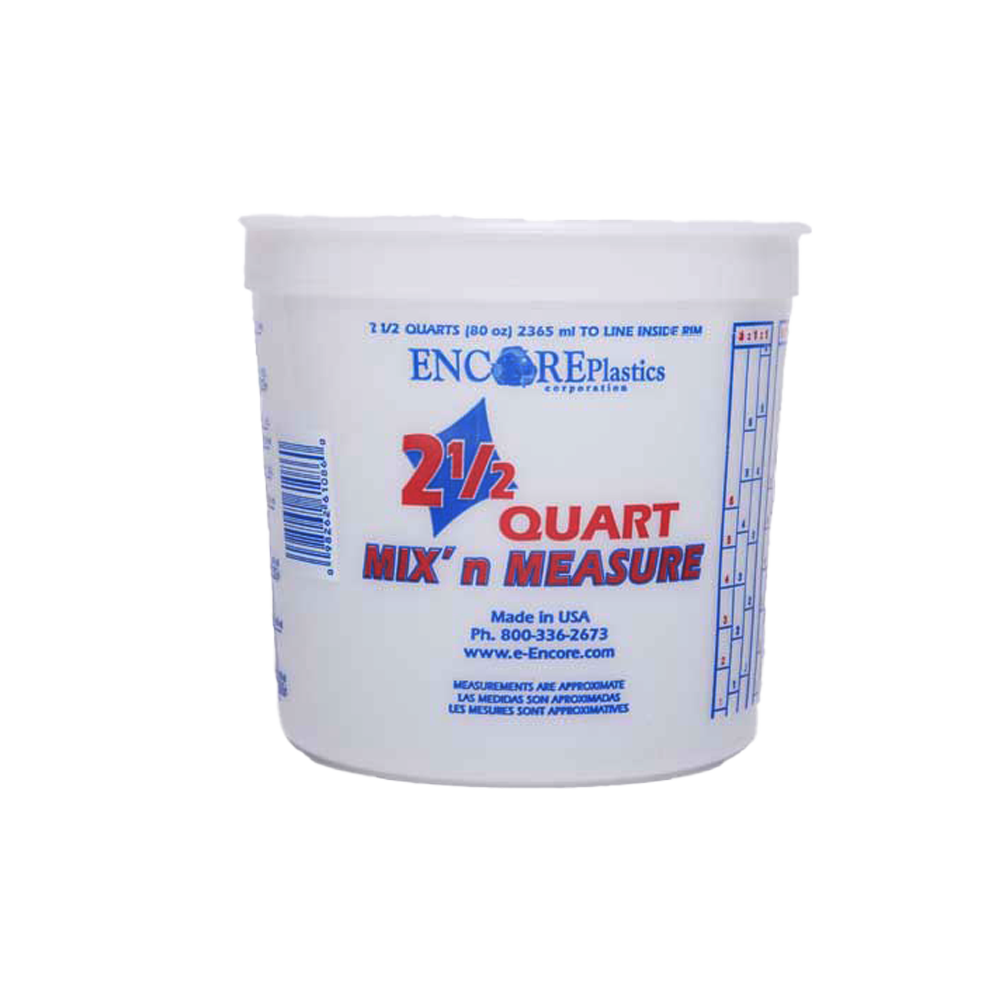 Plastic Graduated Mixing Bucket - 2.5 Quart — Greenlight Surf Co.