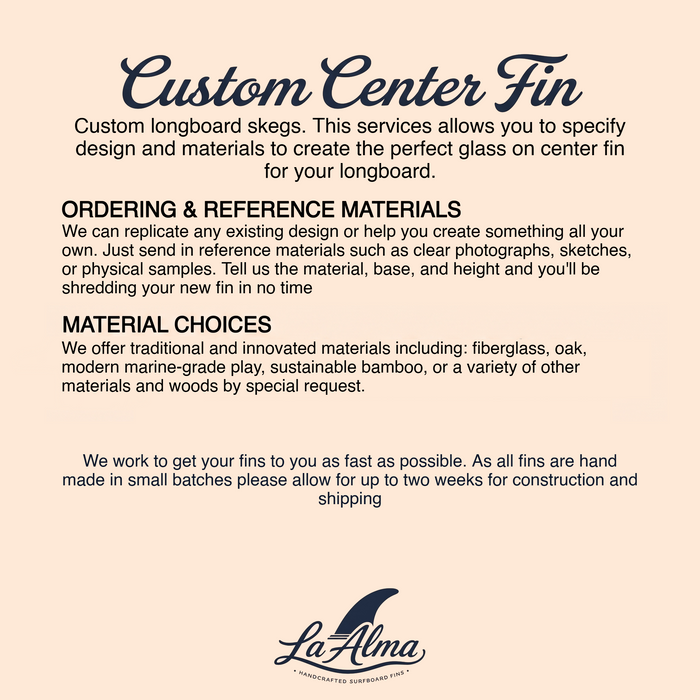 Custom Glass On Fins by La Alma