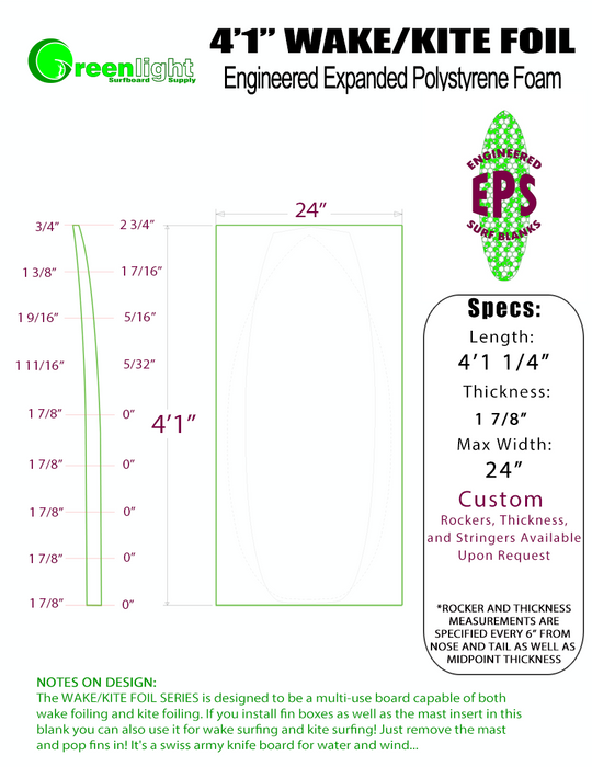 [WAKE/KITE FOIL BOARD SERIES] Wake Foil / Kite Foilboarding Blanks