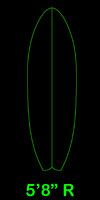 Surfboard Outline Templates 5'0" - 5'11"