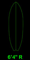 Surfboard Outline Templates 6'0" - 6'11"