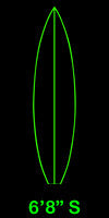 Surfboard Outline Templates 6'0" - 6'11"
