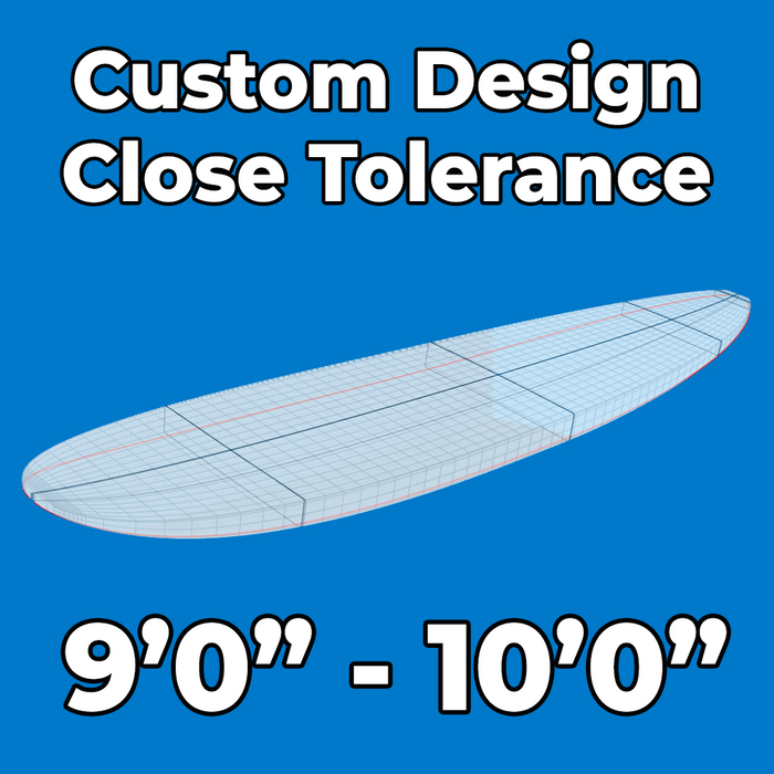 Custom Designed Engineered EPS Foam Blank 9'0" - 10'0" Long