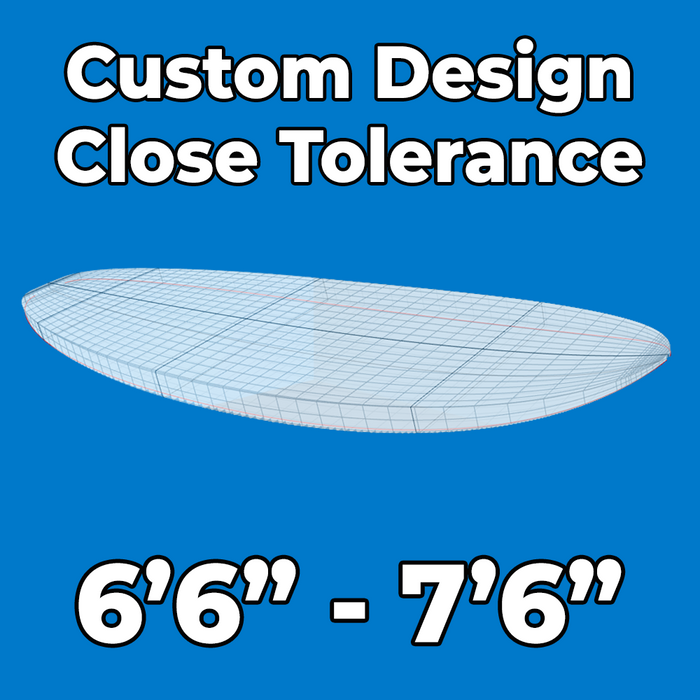 Custom Designed Engineered EPS Foam Blank 6'6" - 7'6" Long