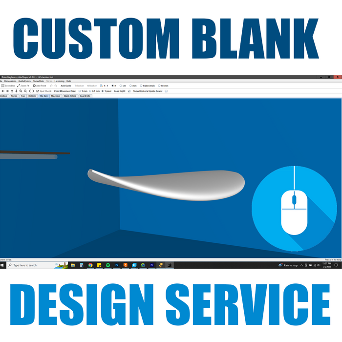 CUSTOM SURFBOARD BLANK DESIGN SERVICE